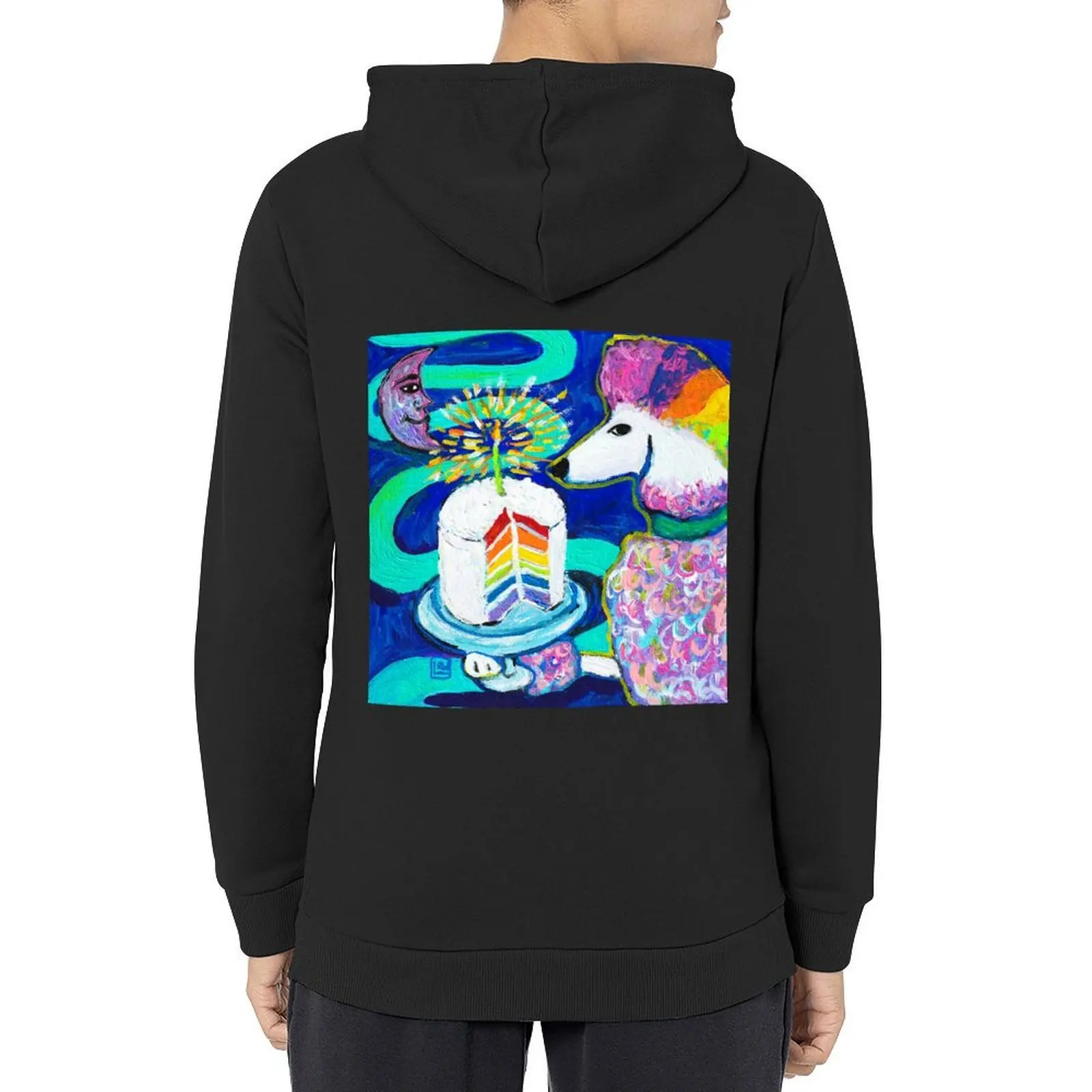 

Birthday Poodle, Make A Wish Hoodie autumn clothes men's sweat-shirt set men wear autumn autumn hoodie