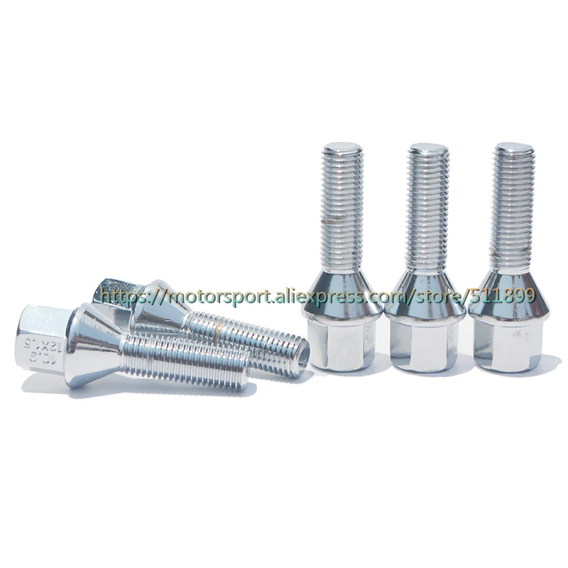 1pc 12x1.5| 12x1.25| 14x1.5| 14x1.25  |40mm |45mm| 50mm|  Car Wheel Spacer Adapter Extended Lug Bolts (cone seat)