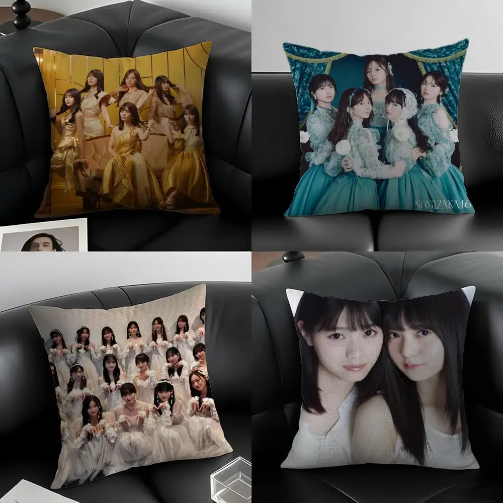 Idol Nogizaka46 Cushion Cover Natural Linen Pillowcase Set, All-in-One Decor for Sofa, Bedroom & Chair