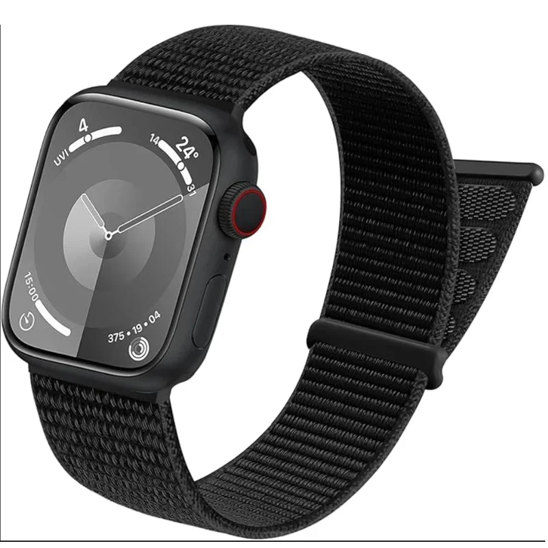 Nylon Loop for Apple Watch Band 44mm 40mm 45mm 41mm 38mm 42mm 46mm Bracelet IWatch series Ultra 2 49mm 10/9/8/7/6/SE/5/4 Strap