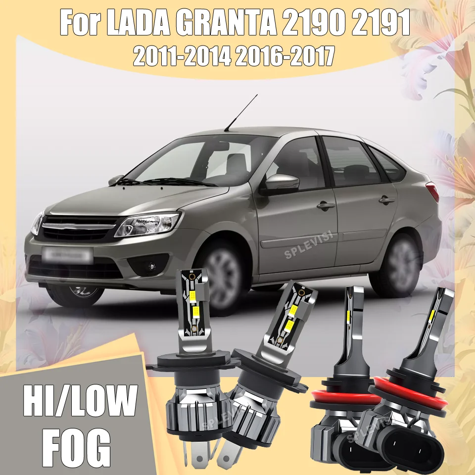 

С системой охлаждения, алюминий H4 H11 12v ip68, противотуманная фара для LADA GRANTA 2190 2191 2011 2012 2013 2014 2016 2017