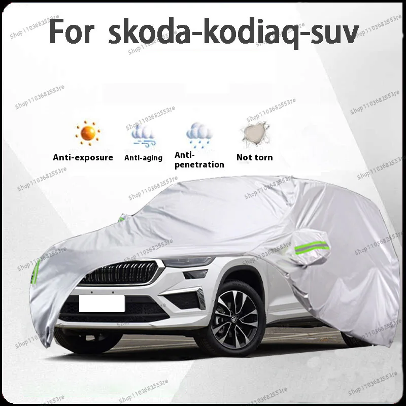 

For Skoda Kodiaq Fit Car Cover - Waterproof, Dustproof, Sunshade (UV), Snowproof | Silve Full Cover with All-Day Protection