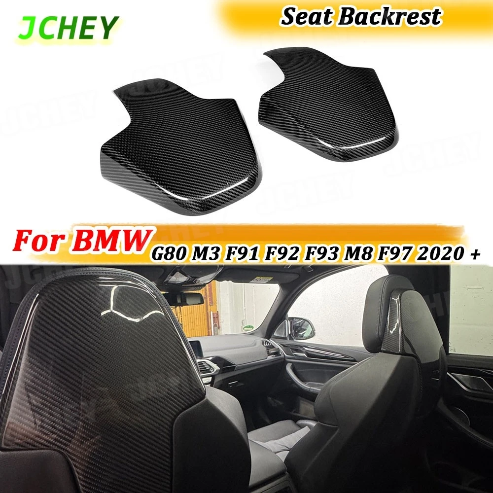

JCHEY Dry Carbon автомобильные салонные чехлы на спинку сидений для BMW G80 M3 F91 F92 F93 M8 F97 X3M F98 X4M 2020 + стекловолокно