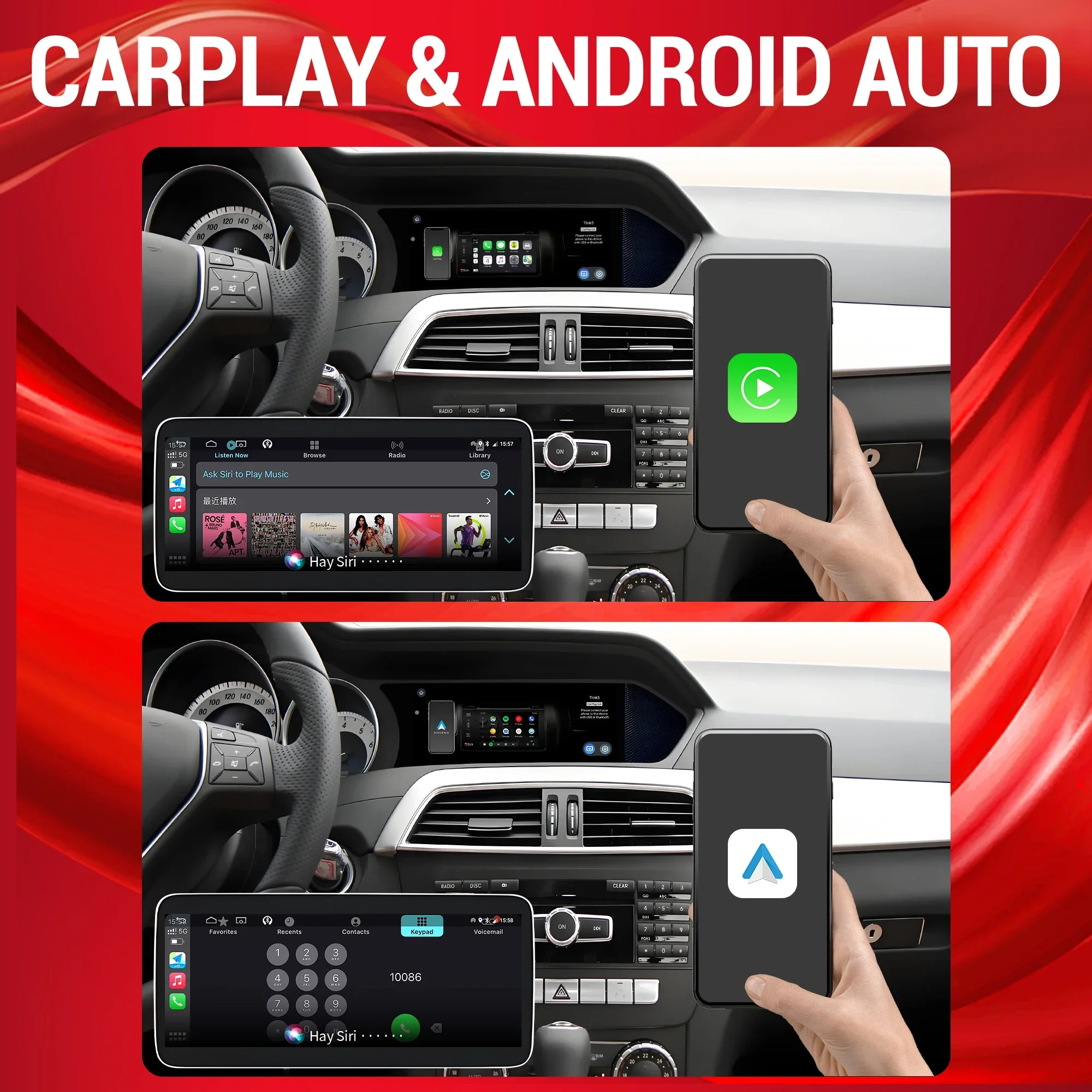 8.8 بوصة أندرويد 13 لمرسيدس بنز C الفئة W204 S204 2011-2015 راديو السيارة BT Carplay كوالكوم سنابدراجون 680 رئيس وحدة الشاشة