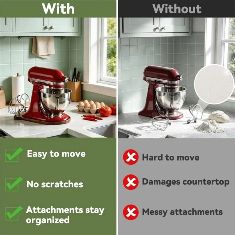 [NEW!A08R】 For Kitchenaid Mixer Attachments For Kitchenaid Mixer Accessories Wood Appliance Tray