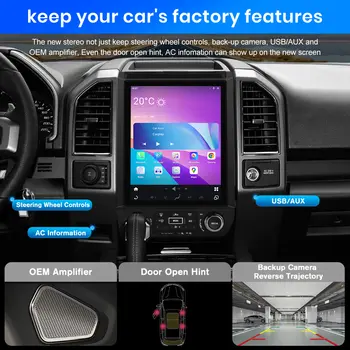 Junsun 12.1吋特斯拉螢幕CarPlay安卓車用收音機,適用於2016-2021年式福特F150,智慧系統DSP RDS BT車用收音機 12 最佳銷售 CarPlay Junsun - №3