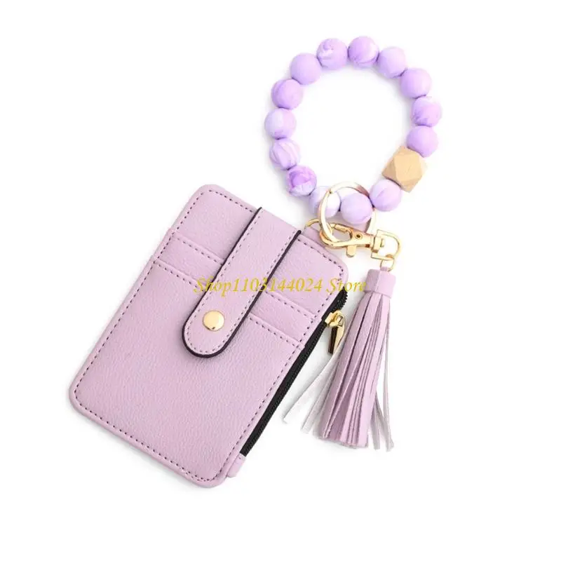 N5KE Reusable Silicone Holder Bracelet With Detachable Leather Wallet Accessory