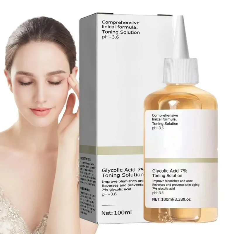 7% Glycolic Acid Toning Solution Ordinary Acne Remover Lifting Firming Wrinkles Glowing Facial Skin Care Glycolic Acid Toner New