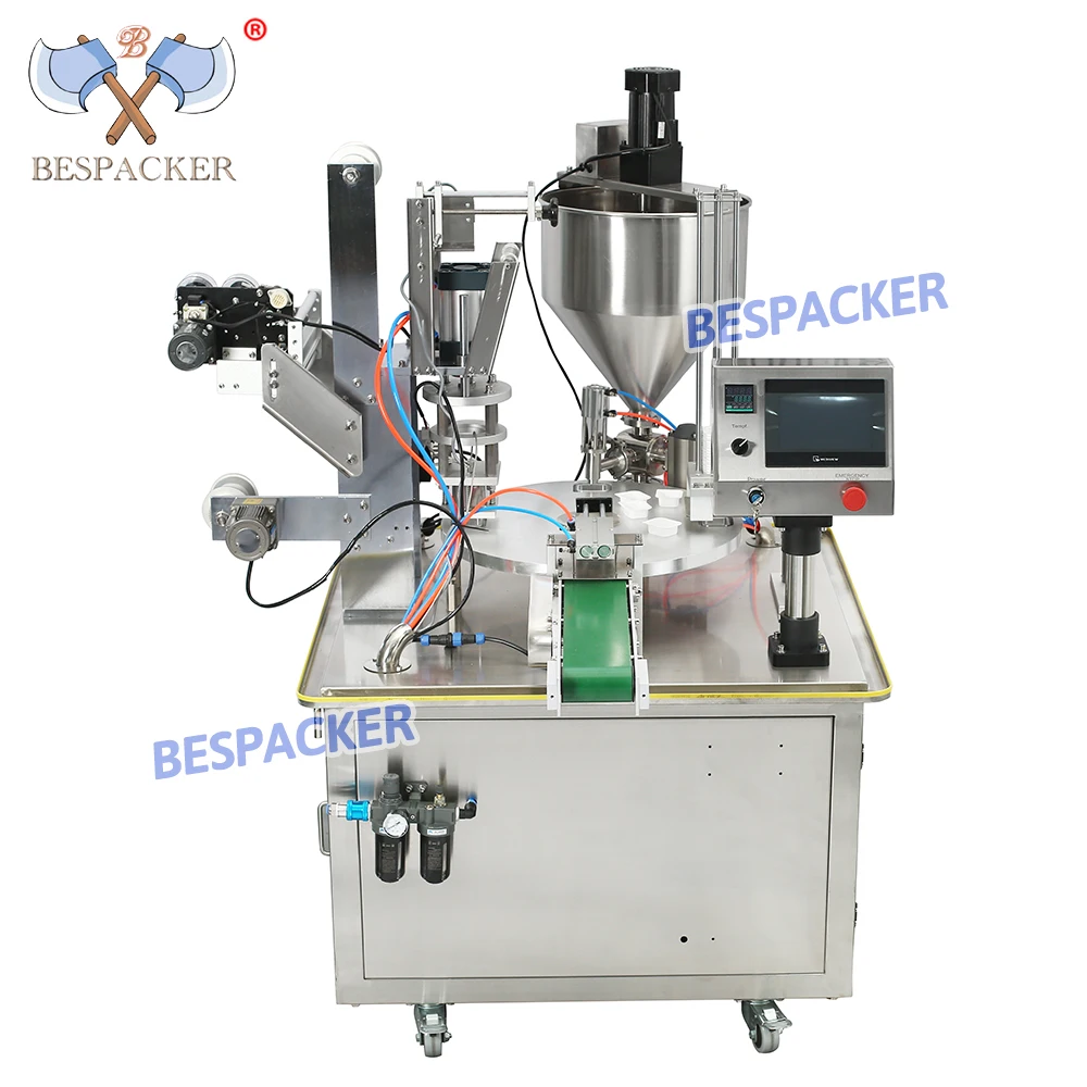 XBG-900 Automatic Plastic  Yogurt Mineral Water Cup Filling Sealing Machine