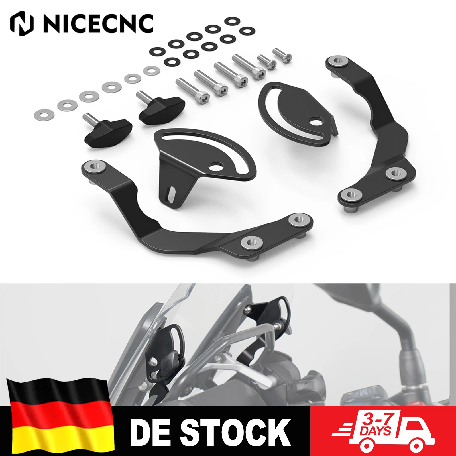 Stabilizzatore Parabrezza per BMW R1250GS R1200GS GSA, R1250GS Adventure 2018-2024, R 1250 GS 2018-2022, R1200GS GSA 2014-19