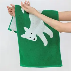 Cute Running Puppy Design Cotton Towels Soft Absorbent Kids Face Towel Adult Bathroom Towels 70*140cm Household Towel