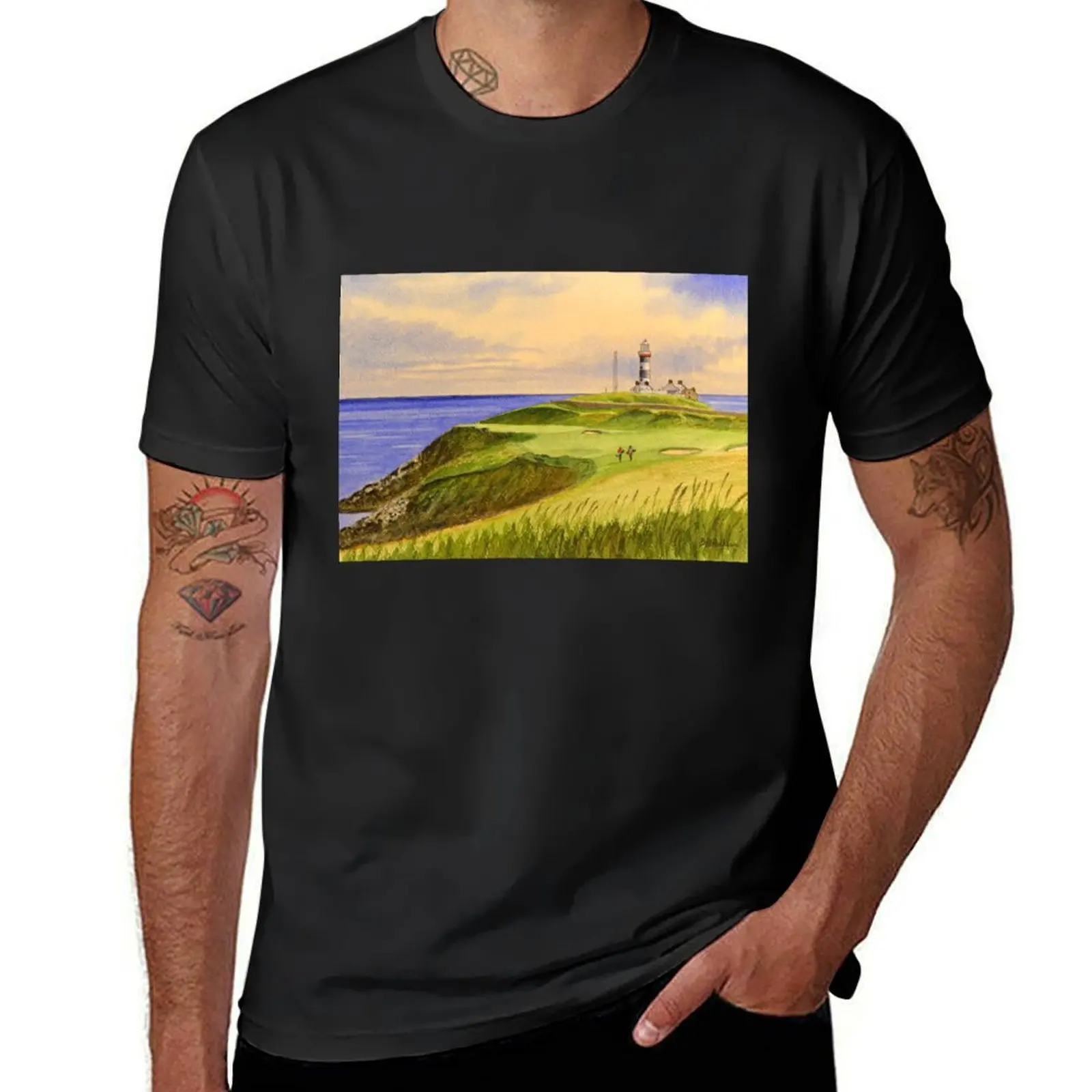 Old Head Golf Course Ireland Hole 4 T-Shirt sports fans graphics mens white t shirts