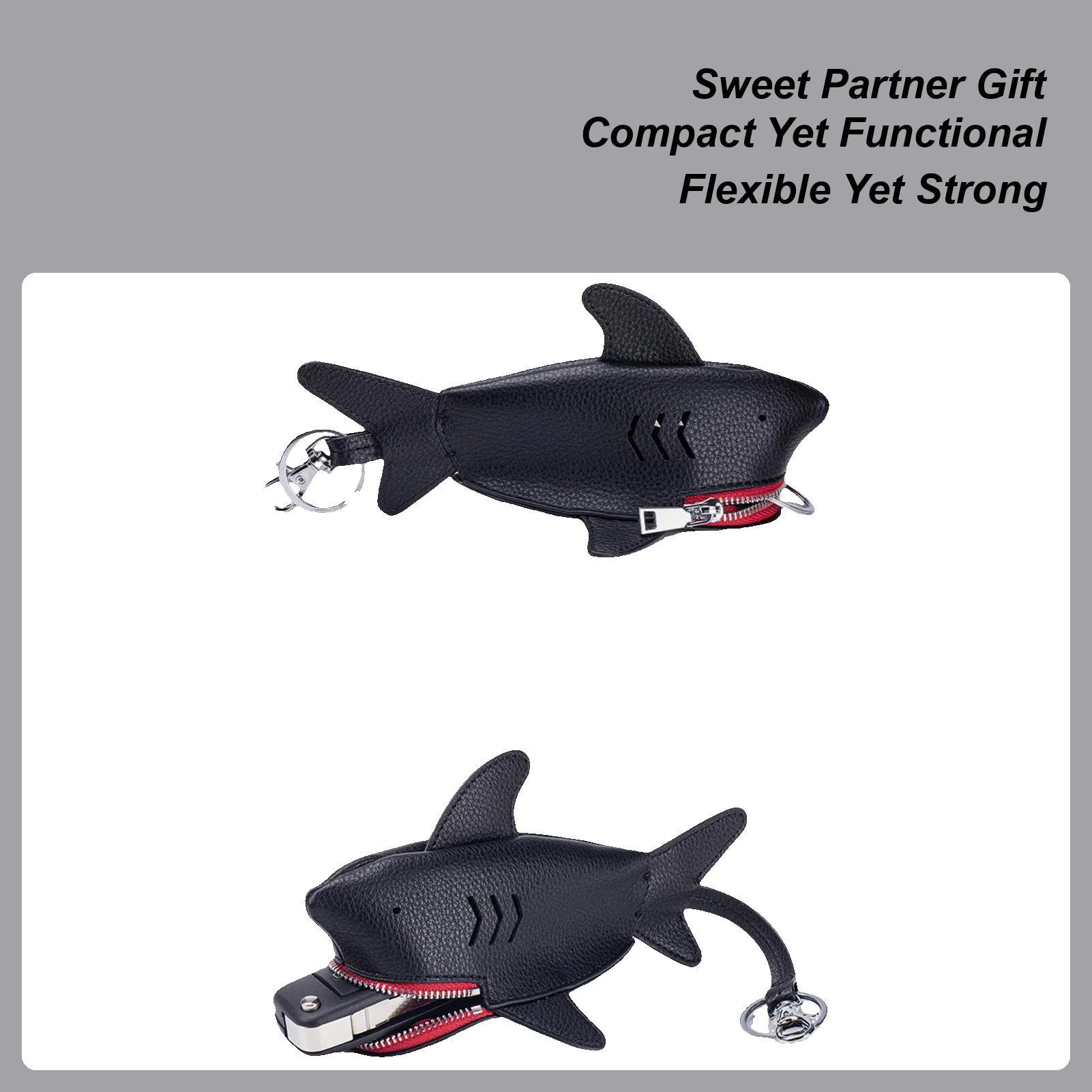 

Кошелек-брелок в виде акулы, портативный кожаный чехол на молнии, сумка-акула для женщин, мальчиков, девочек, для улицы, для денег, ключей, мелких предметов