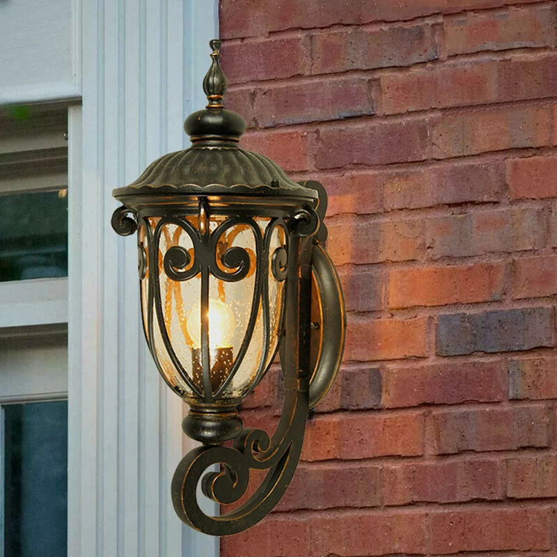 

Europe Outdoor Wall Lamp Waterproof Retro LED Light Garden Villa Corridor Patio Porch Wall Sconce E27 Exterior Lighting Fixtures