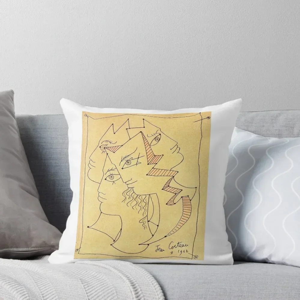 

Jean Cocteau artwork jean Cocteau paintings Throw Pillow Plaid Sofa Ornamental Pillow pillow