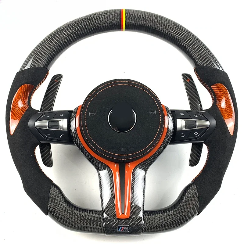 Custom Car Interior Accessories Carbon Fiber Steering Wheel For BMW 3 5 7 E-F Series M3 M5 F10 F30 E46 E49 X3 X4 X5 X6