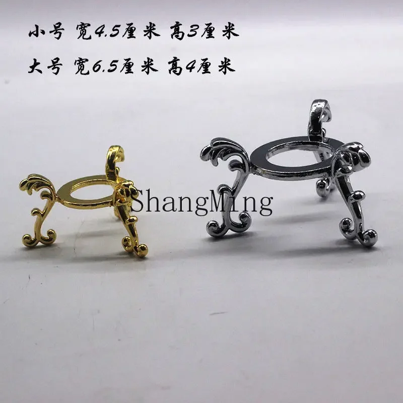 

CL crystal light ball metal base tray crystal ball diamond gold silver rose metal triangle display bracket