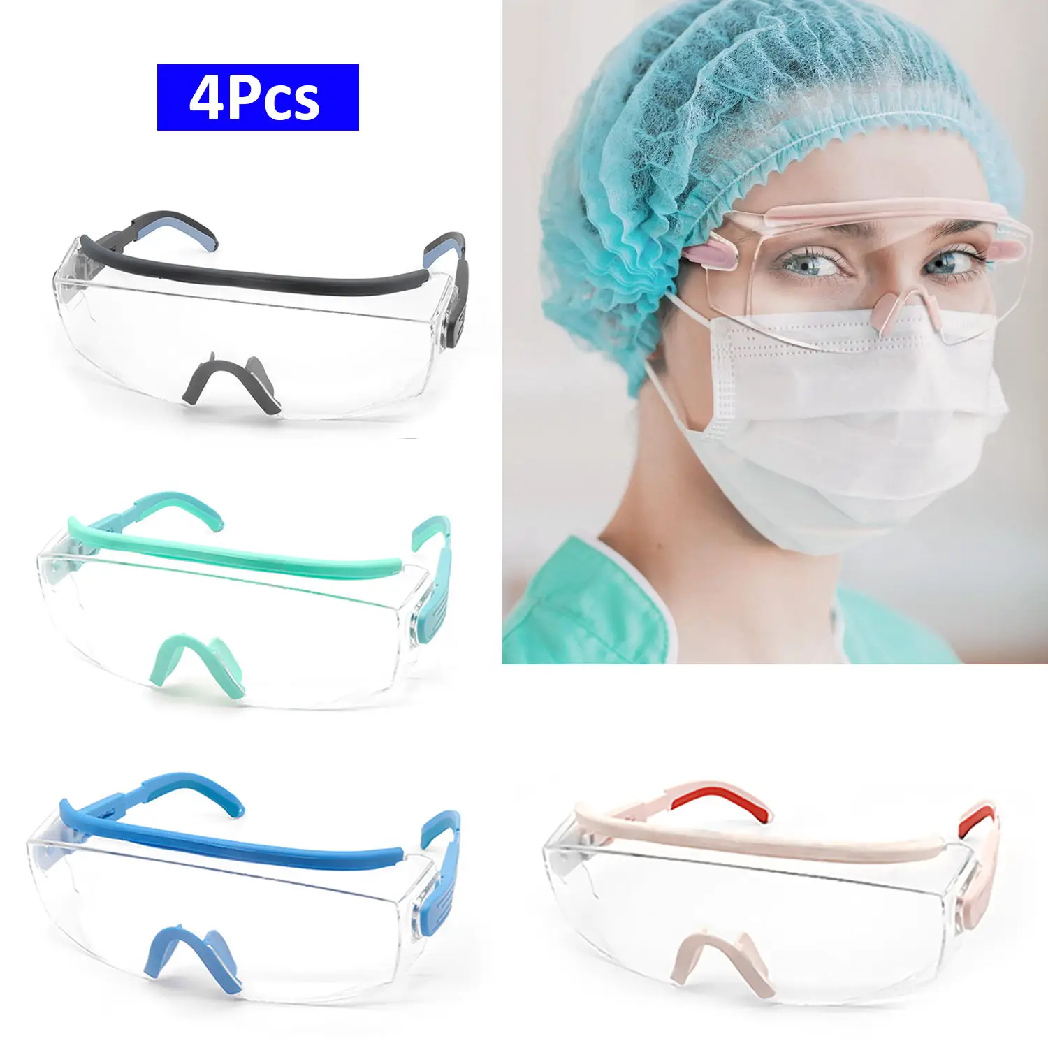 Surgery Goggles Blocking UV Safety Glasses CE Ansi Z87 Personal Full Protection Anti Fog Splash Lab Industry Chemical Factory