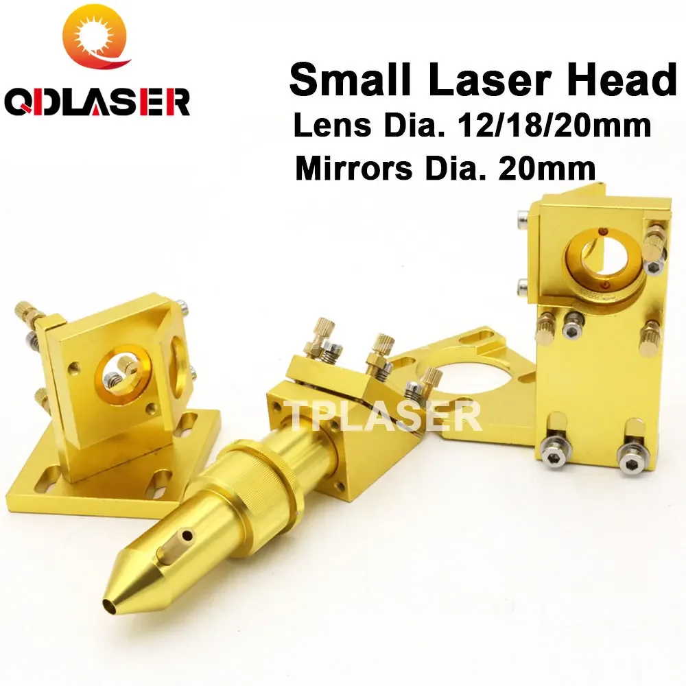 QDLASER CO2 Laser Lens Head Mirrors Mount Set for 2030 4060 K40 Laser Engraving Cutting Machine