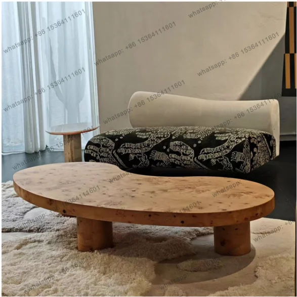 Tree tumor coffee table creative antique designer solid wood tea table Nordic special-shaped tea table