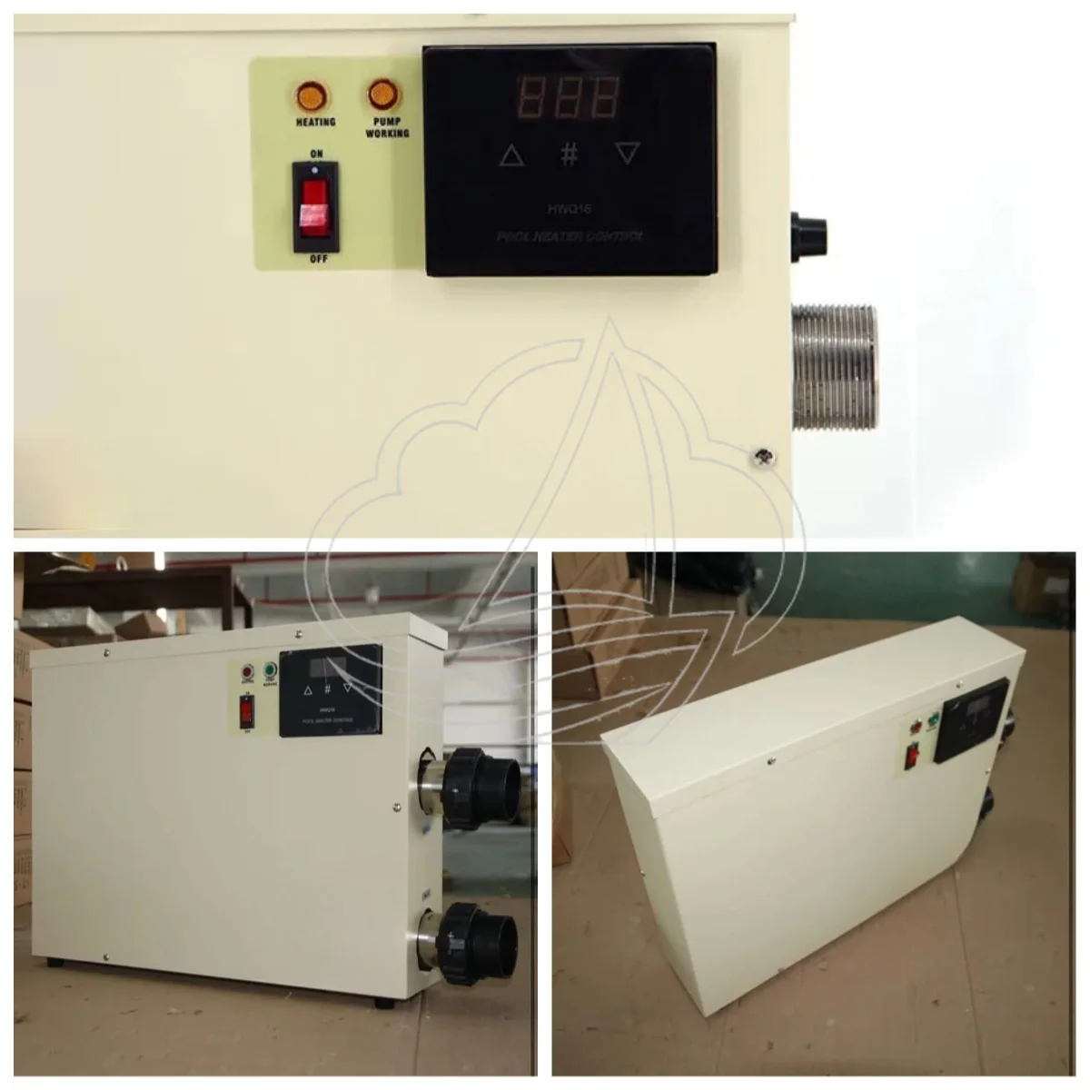 15KW Fast Heating Water Heater 220V/380V Thermostat High Temp Safety Guard for Swimming Pool Bathtub