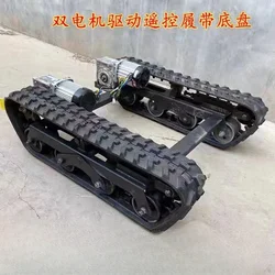 Dual motor drive remote control track transport chassis manufacturer Orchard Mountain all terrain climbing king