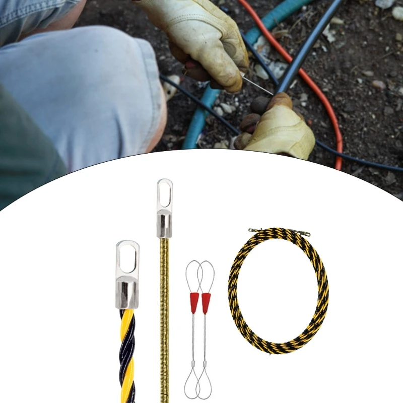 Fish Tape Cable Puller Cable Electrical Cable Puller Through Wall Wire Guide Device Threader Fish Cable Fastener