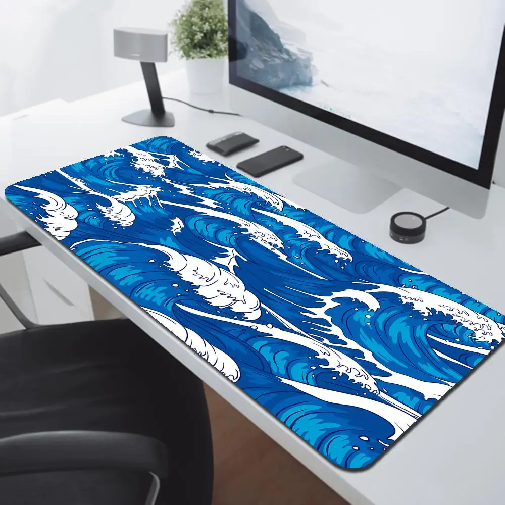 

Japanese Great Wave Mousepad Gamer Xxl Mouse Pad Gaming Accessories Desk Mat Office Mats Keyboard Large Mause Carpet 900x400 Rug