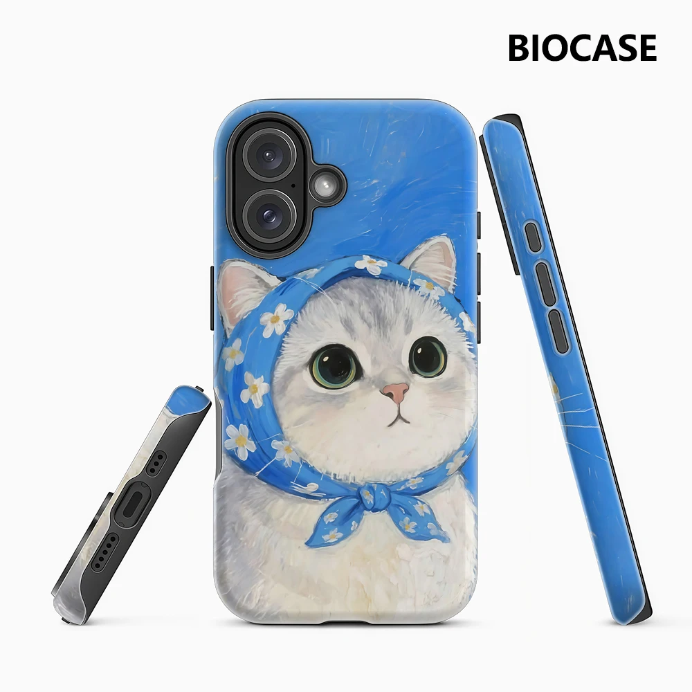 Daisy Scarf Kitty IPhone 17 Must-Haves Handyhülle für IPhone 17 16 15 14 13 12 Pro Max Plus Doppelschichtige Rückseite