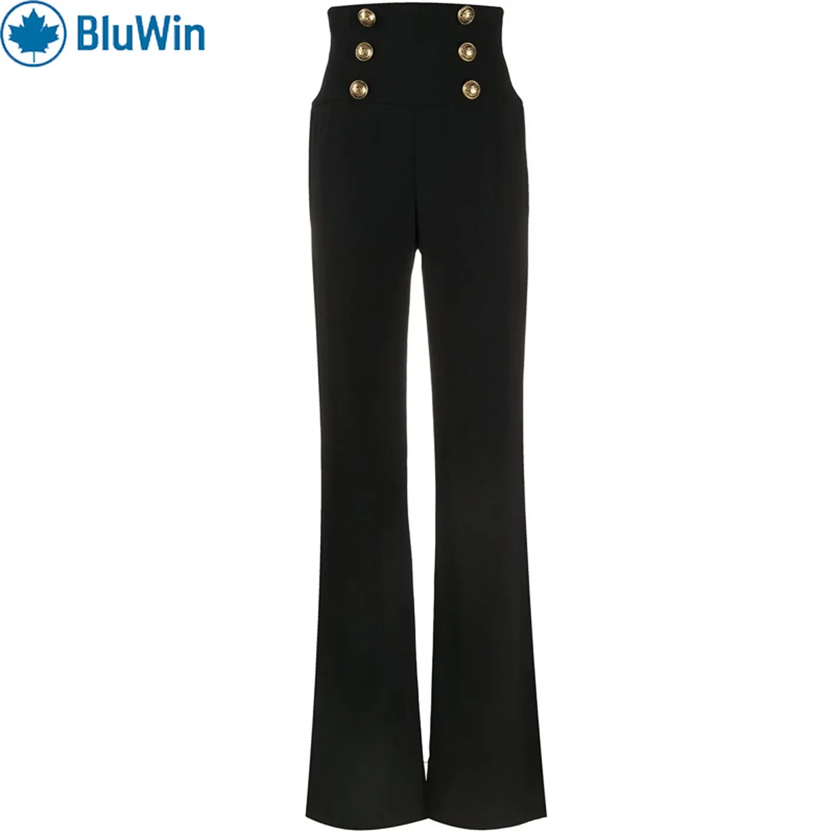 

BluWin 2025 Elegant High-Waist Flared Wide-Leg Trousers for Women – Chic Office Commuting Long Pants with Flowing Drape