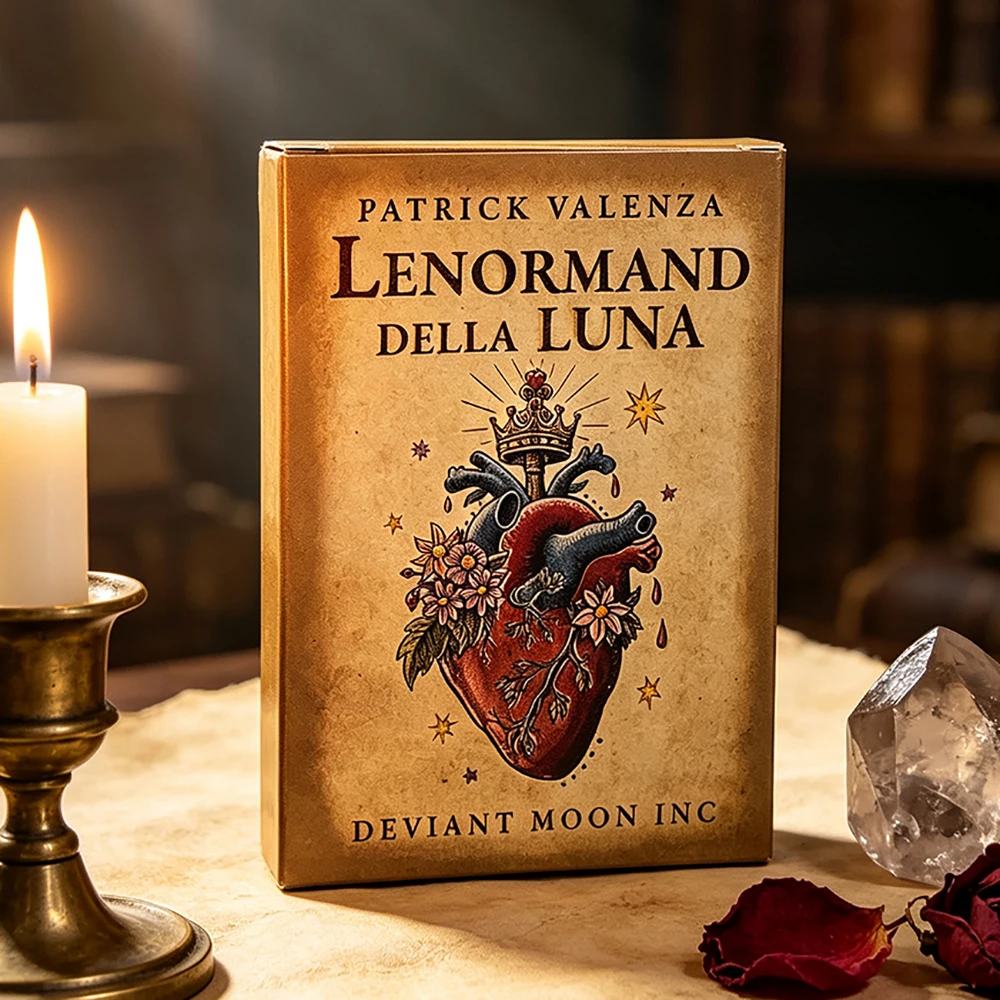 Lenormand Della Luna Oracle Cards 36 Cards Vintage Heart Art Deck Fate Divination Cards Game Spiritual Reading Oracle Cards