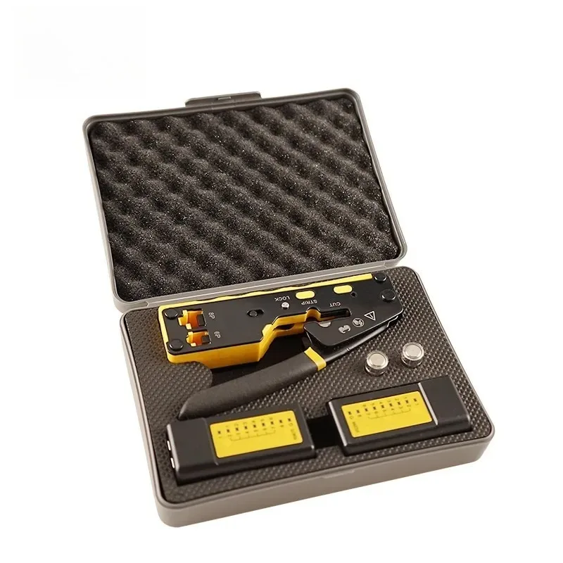 for Multifunctional RJ45 Crimping Tool Kit with Cable Tester Network Pliers for Cat5e Cat6 Ethernet Crystal Head Household