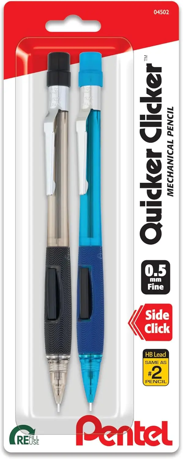 

Механический карандаш Side Advance, грифель 0,5 мм, 2 шт. в упаковке, с колпачком-ластиком и захватом для плавного письма