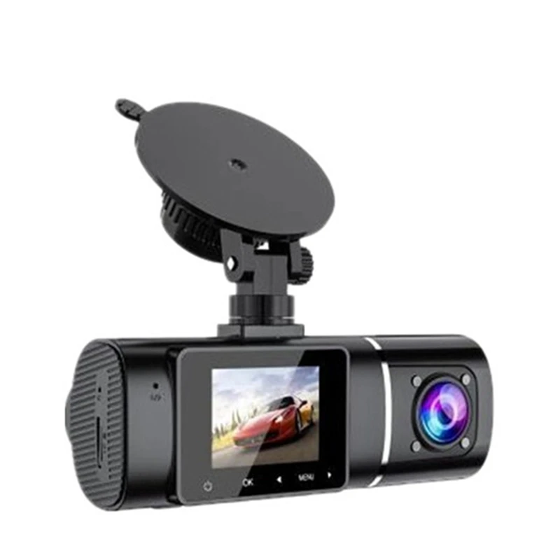 Dual Lens Dash Cam FHD 1080P Front Inside Cabin 1.5Inch LCD Display Car Camera Driving Recorder For Car Parking Monitor