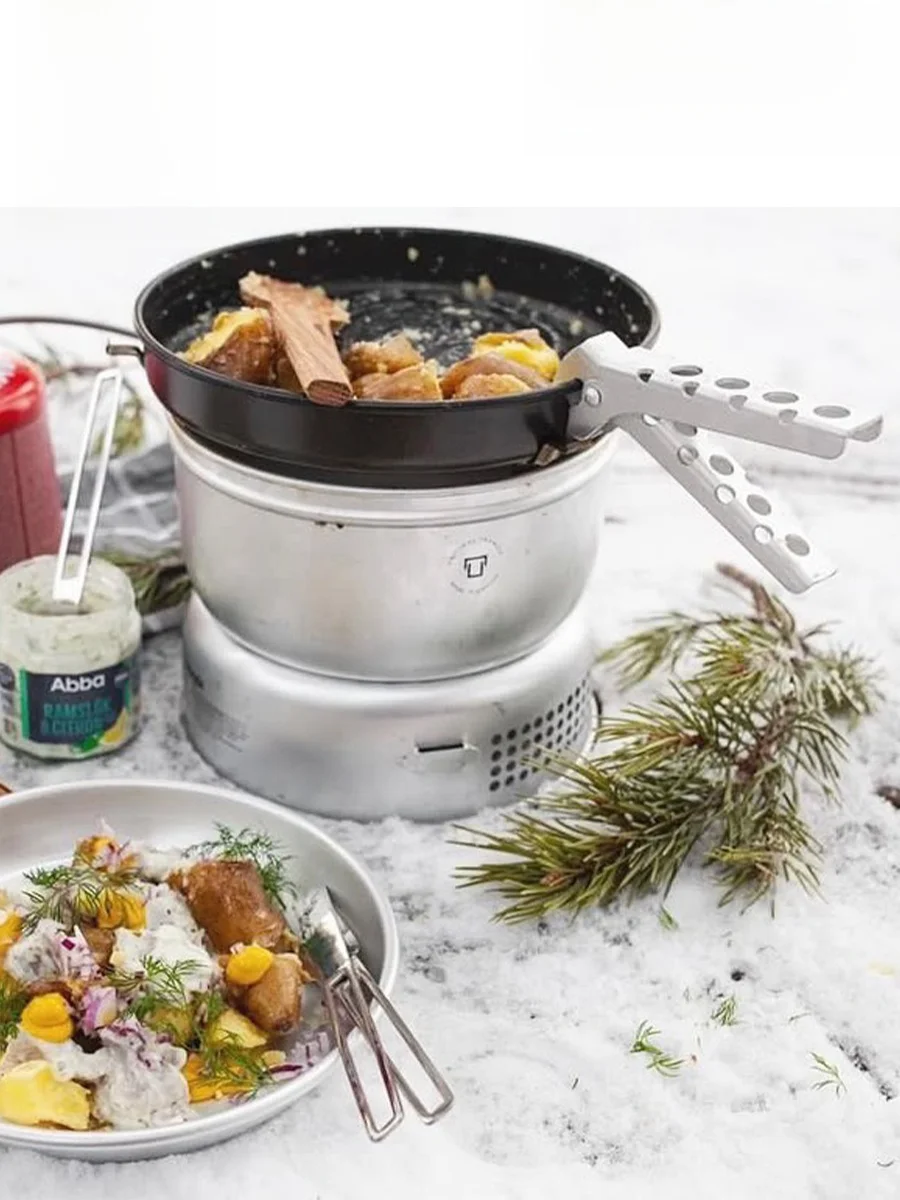 

Trangia Stove 25/27 Non-sti Flat Bot Pan Set Outdoor Cam Special Fluorine Dragon Cam Cooking Utensils