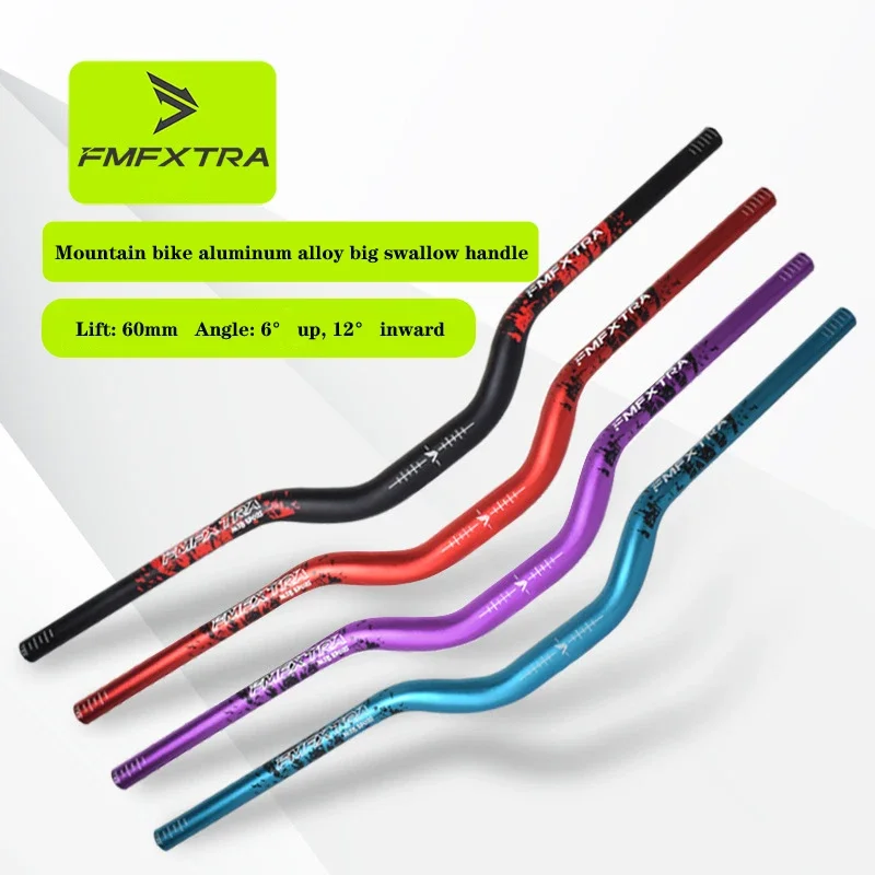 FMFXTRA Mountain Bike Aluminum Handlebar 31.8*780/720mm Swallow Handlebar Lift 60mm Road Handlebar Bike Accessories