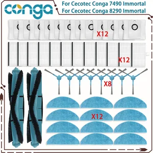 Bộ lọc Bàn chải chính MOP, Túi bột, Tương thích cho Ceccotec Conga 790, bất tử, Genesis siêu năng lượng, các bộ phận X-Treme, 8290 8 Công cụ hút khí bán hàng chính Ceccotec Conga bất tử Extreme - №4