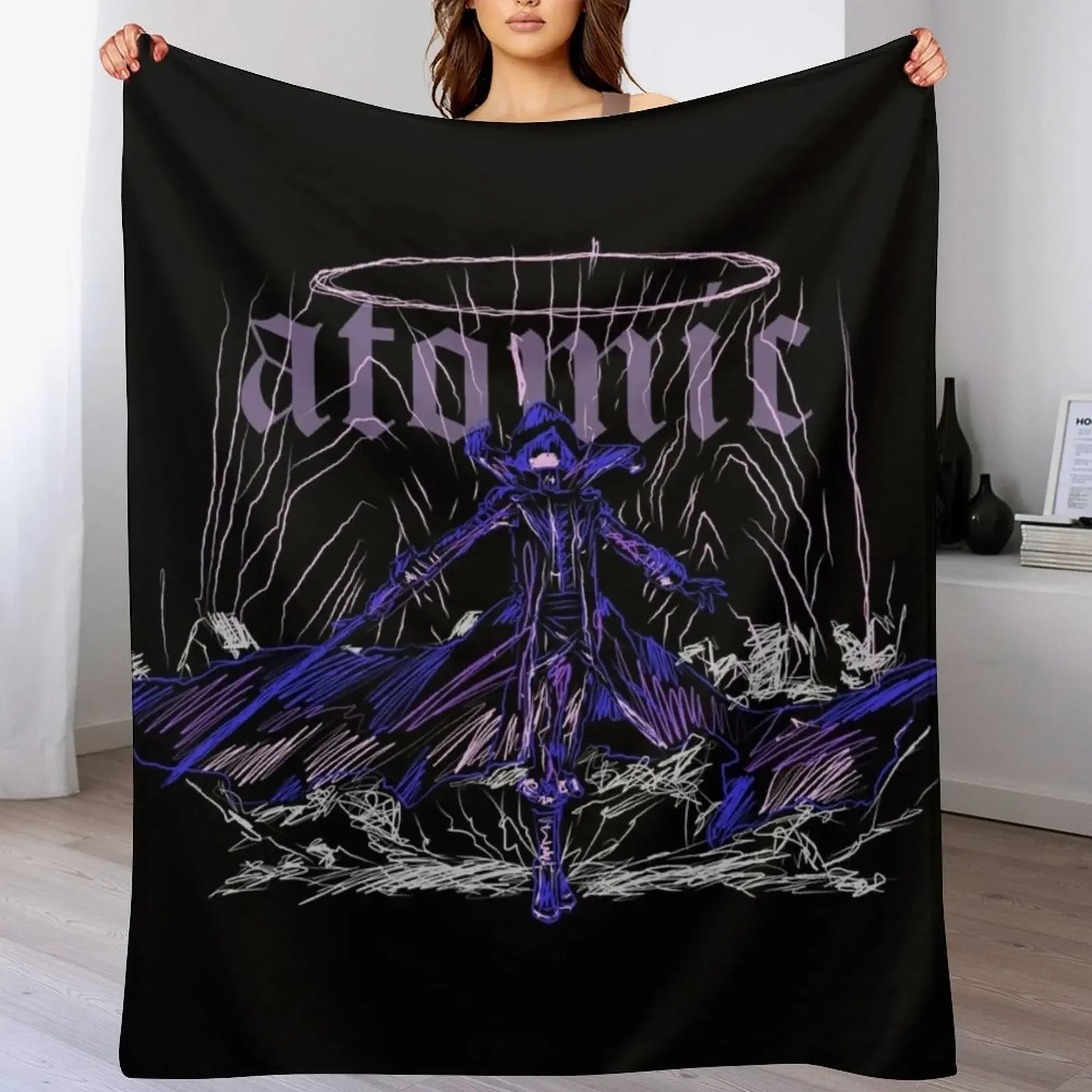

The eminence in shadow Cid Kagenou - The eminence in shadow anime characters fandom - Cid unleash his power in epi Throw Blanket
