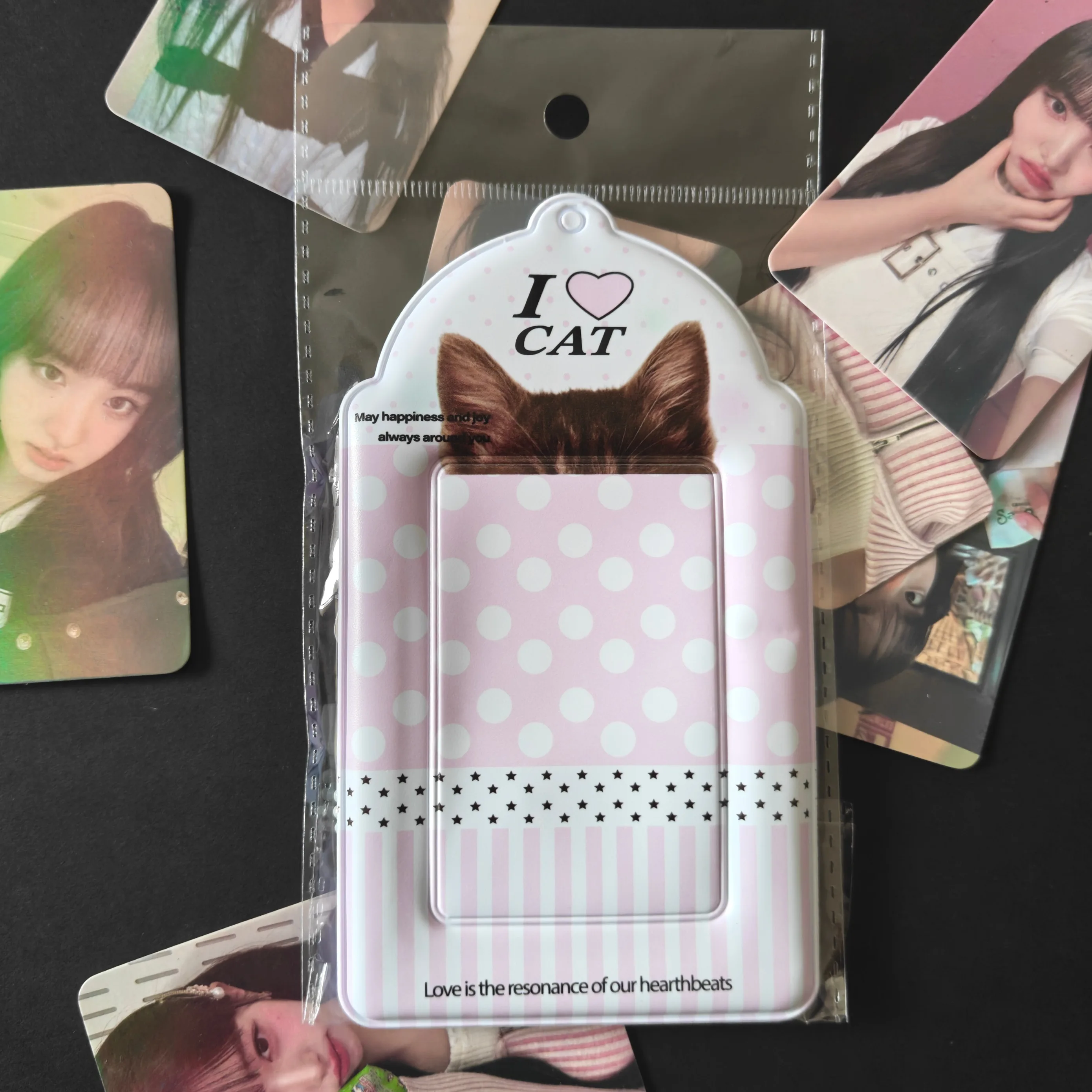 2pcs Cute Cat Card Holder Idol Polaroid 3 Inch Photocard Photo Storage Small Pendant Display Case view 5