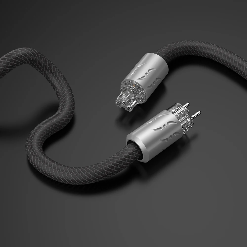 Custom Built HIFI Power Cable Viborg VP1501 OFC HiFi Power Cable Hi-End Audiophile Audio Power Cord EU US Plug