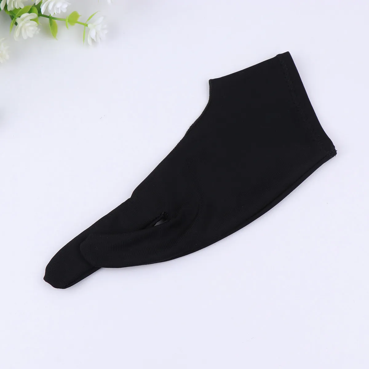 Two Finger Artist Drawing Glove Black Size M Anti-Fouling Breathable Comfortable Sketch Glove for Artist Gloves