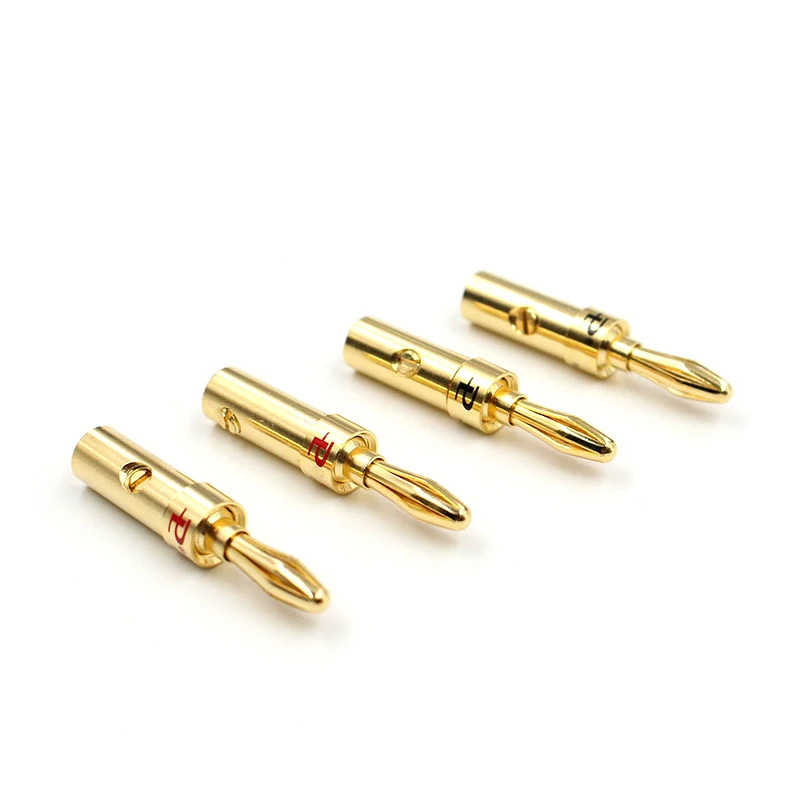 Banana Plug 4mm Alloy Gilding Banana Plugs for Speaker Cable Wire Banana Connector Adapter 1pcs Speaker Banana Plug Adapter