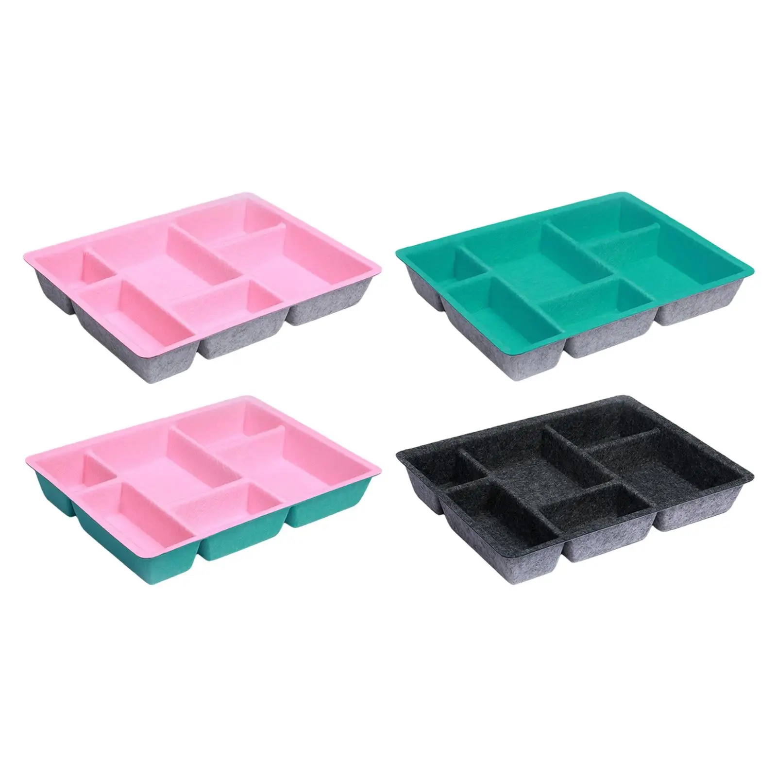 

Multifunctional Felt Drawer Organizer Tray Divider Storage Cabinet Shelf Organizer for Room Vanity Tabletop