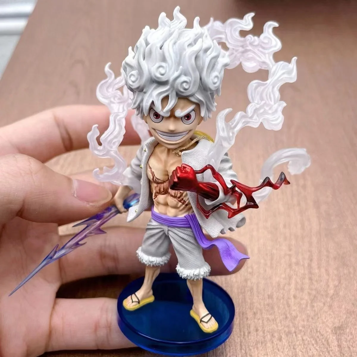 10CM Anime Mini One Piece Luffy GEAR 5 Figurine Nika Sun God Action Figures Collectible Model Doll Toys Children Gift