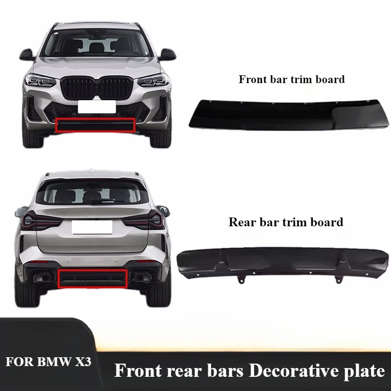 FOR BMW X3 front lip rear lip guard plate front and rear bumper surround modified trim strip blackening kit