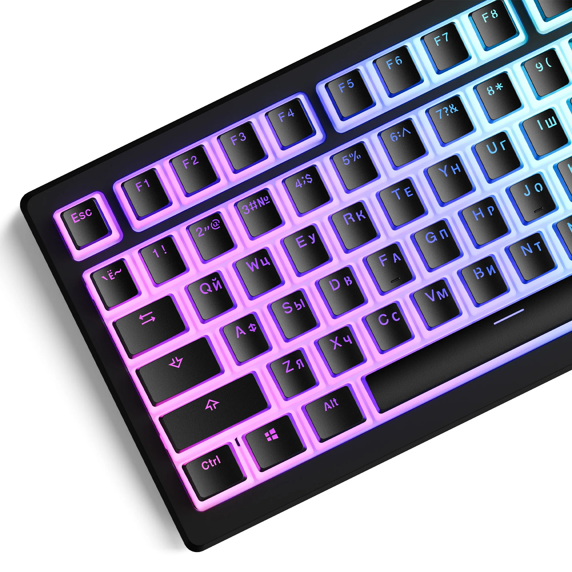 XVX Russian Transparent Keycap Pudding Keycaps for Cherry MX Switch Mechanical Keyboard PBT OEM Key Caps 165-key
