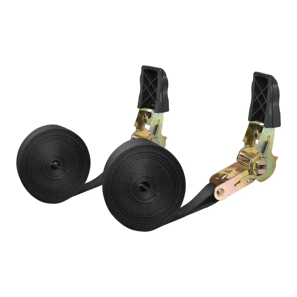 2Pcs Luggage Cargo Transport Accessory Ratchet Tie Down Strap Cargo Securing Belt For Goods Packing Fastening Truck Trailer Load