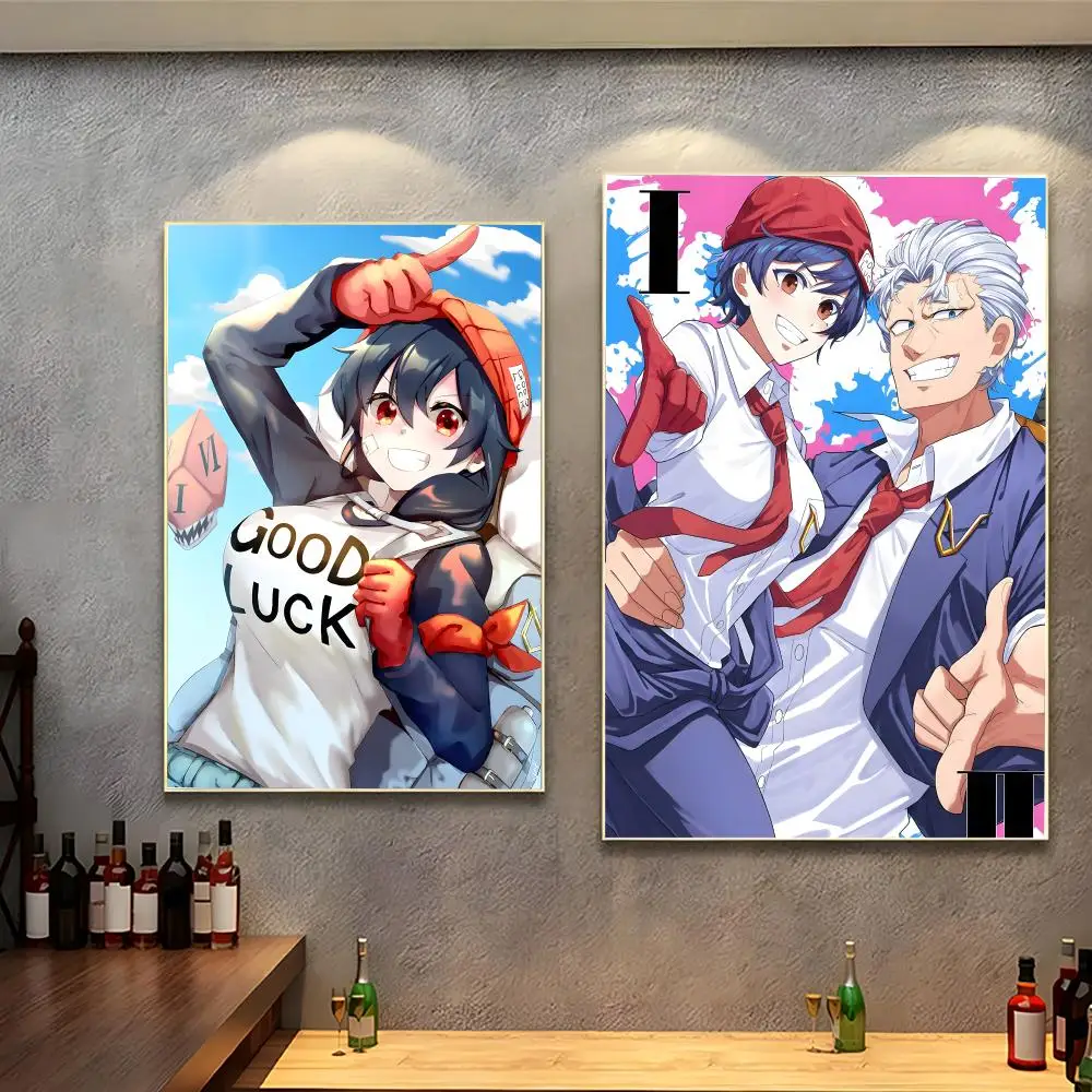 Action manga Undead Unluck Poster Peel And Stick Indoor Bedroom Wall Decor Aesthetic Gift