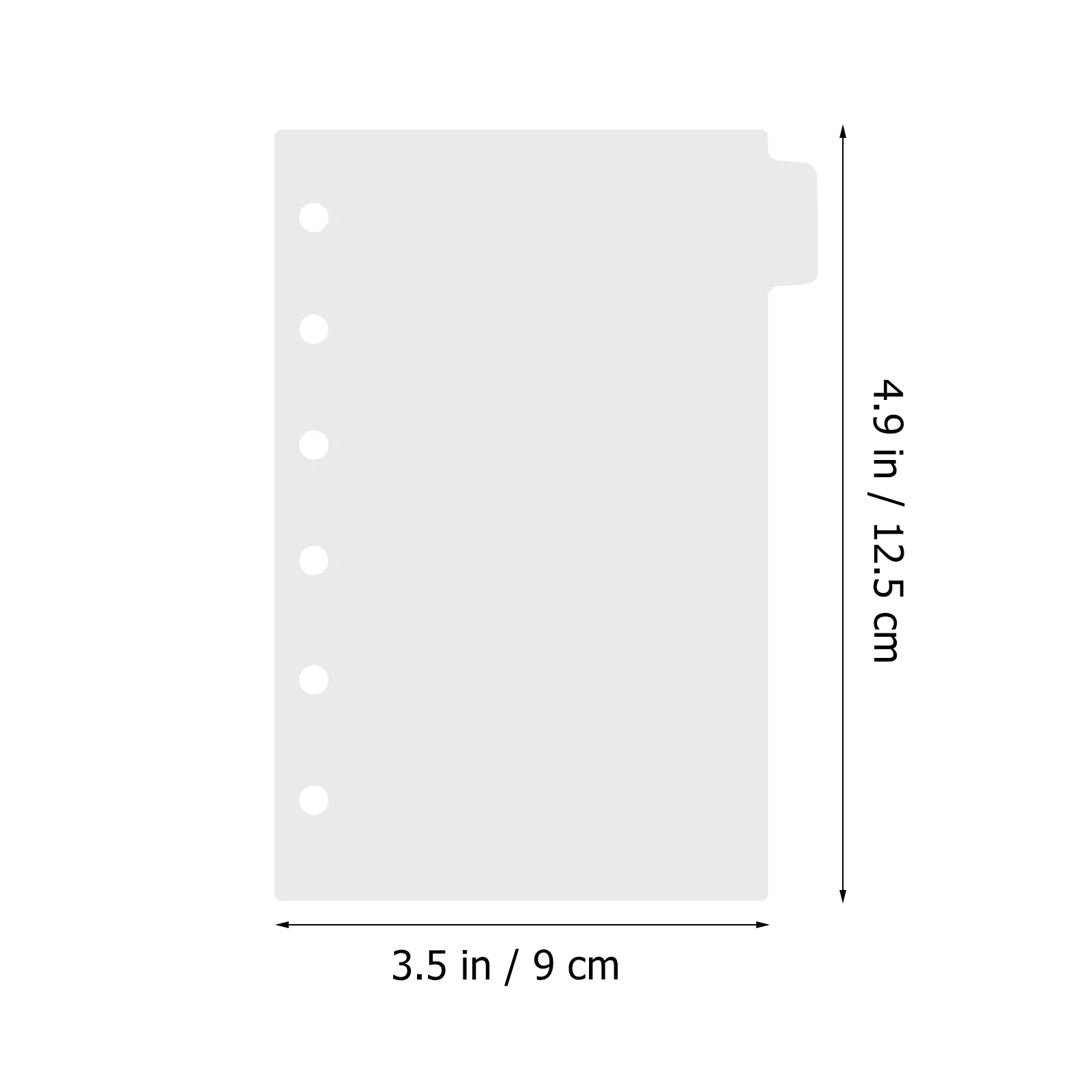 Folder Dividers for 6 Rings Binder Paper Protector Handbook Separator Clips Transparent Stickers