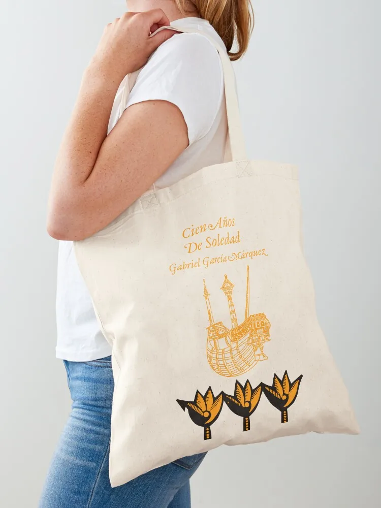 

Book Cover Golden Cover One Hundred Years of Solitude, First Edtion, 1967 Tote Bag female bag hand bag